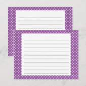Postale Carte de recette de point Polka violet (Devant / Derrière)