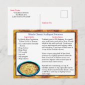 Postale Carte de recette de pommes de terre à paille de Mi (Devant / Derrière)