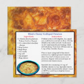 Postale Carte de recette de pommes de terre à saint-jacque (Devant / Derrière)