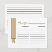 Postale Carte de recette de ruban Brown léger (Devant / Derrière)