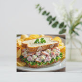 Postale Carte de recette de salade de jambon (Debout devant)