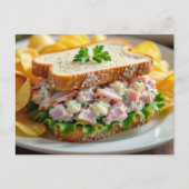 Postale Carte de recette de salade de jambon (Devant)