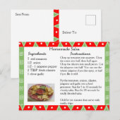 Postale Carte de recette de salsa maison (Devant / Derrière)