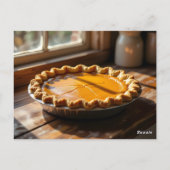 Postale Carte de recette de tarte à la citrouille (Dos)