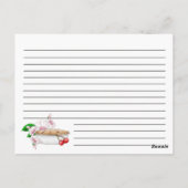 Postale Carte de recette de tarte cerise (Dos)