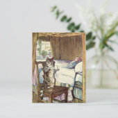 Postale Carte de recette de thé au service de chat (Debout devant)