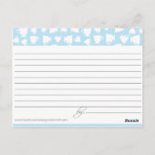 Postale Carte de recette de thé nuptiale (Dos)