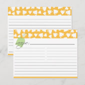 Postale Carte de recette de thé nuptiale (Devant / Derrière)