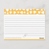 Postale Carte de recette de thé nuptiale (Dos)