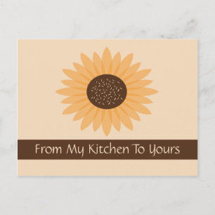 Postale Carte de recette de tournesol