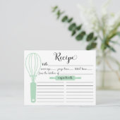 Postale Carte de recette de Whisk vert à la menthe verte (Debout devant)