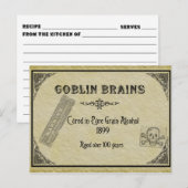 Postale Carte de recette des cerveaux de Goblin (Devant / Derrière)