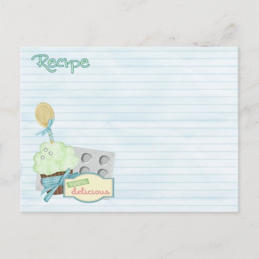 Postale carte de recette des outils de cuisson (Devant)