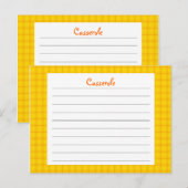 Postale Carte de recette d'impression jaune (Devant / Derrière)