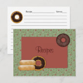 Postale Carte de recette Donuts (Devant / Derrière)