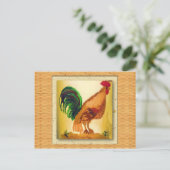 Postale Carte de recette du coq de pays (Debout devant)