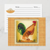 Postale Carte de recette du coq de pays (Devant / Derrière)