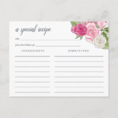 Postale Carte de recette du jardin rose (Devant)