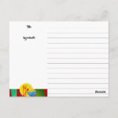 Postale Carte de recette du livre de recettes du gardien d (Dos)