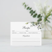 Postale Carte de recette Eucalyptus Watercolor (Debout devant)