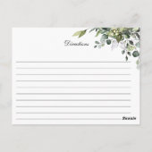 Postale Carte de recette Eucalyptus Watercolor (Dos)