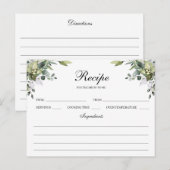 Postale Carte de recette Eucalyptus Watercolor (Devant / Derrière)