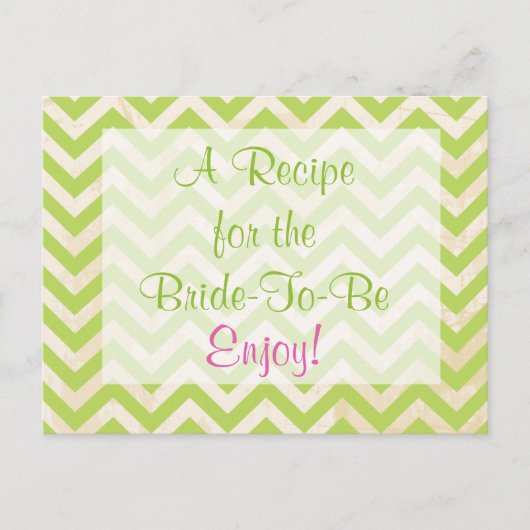 Postale Carte de recette Fête des mariées (Devant)