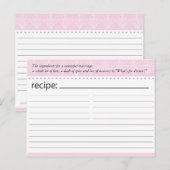 Postale Carte de recette Fête des mariées (Devant / Derrière)