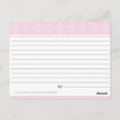 Postale Carte de recette Fête des mariées (Dos)