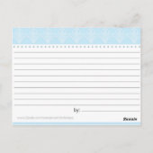 Postale Carte de recette Fête des mariées (Dos)