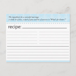 Postale Carte de recette Fête des mariées