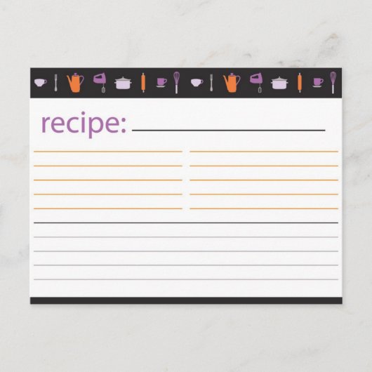 Postale Carte de recette Fête des mariées (Devant)