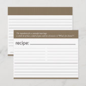 Postale Carte de recette Fête des mariées (Devant / Derrière)