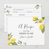 Postale Carte de recette Fête des mariées citron Citrus Bo (Devant / Derrière)