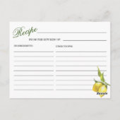 Postale Carte de recette Fête des mariées de fleurs de cit (Dos)