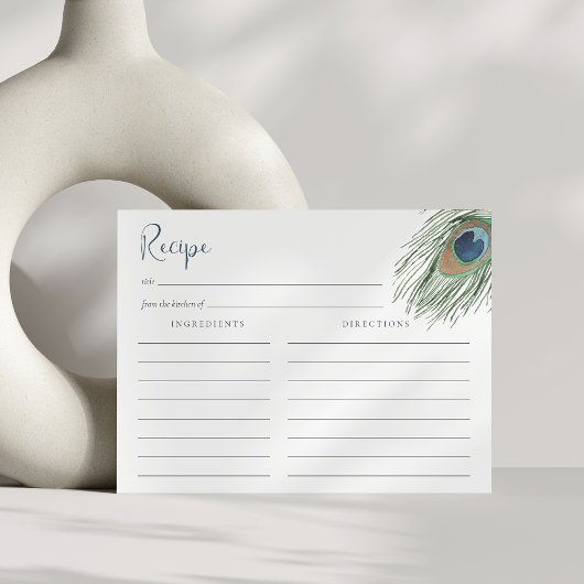 Postale Carte de recette Fête des mariées de plume Peacock