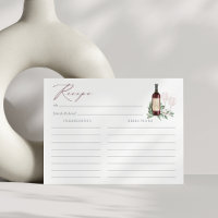 Carte de recette Fête des mariées de vin rouge à l