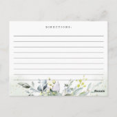 Postale Carte de recette Fête des mariées Eucalyptus coule (Dos)