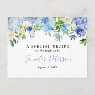 Postale Carte de recette Fête des mariées Florale Aquarell