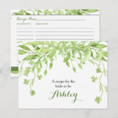 Postale Carte de recette Fête des mariées florale de verdu (Devant / Derrière)