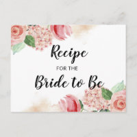 Carte de recette Fête des mariées florale Peach Wa