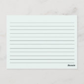 Postale Carte de recette Fête des mariées florale Peonies (Dos)