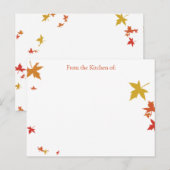 Postale Carte de recette Feuille en chute (demande personn (Devant / Derrière)