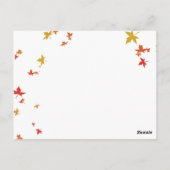 Postale Carte de recette Feuille en chute (demande personn (Dos)