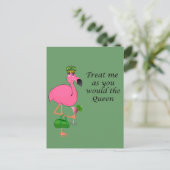 Postale Carte de recette Flamant rose (Debout devant)
