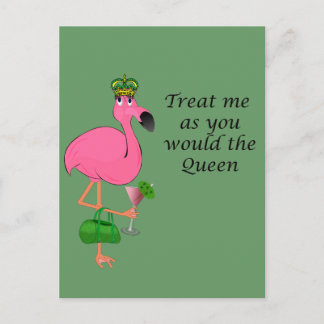 Postale Carte de recette Flamant rose