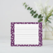 Postale Carte de recette florale pourpre (Debout devant)