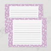 Postale Carte de recette florale pourpre (Devant / Derrière)