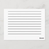 Postale Carte de recette florale rose bordeaux d'aquarelle (Dos)