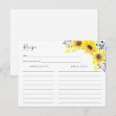 Postale Carte de recette Flowerfields (Devant / Derrière)